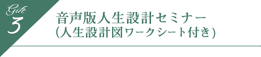 音声版人生設計セミナー（人生設計図ワークシート付き)