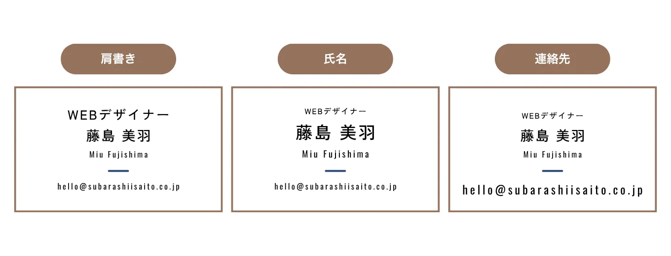 WEBデザイナー　名刺　コツ　主題