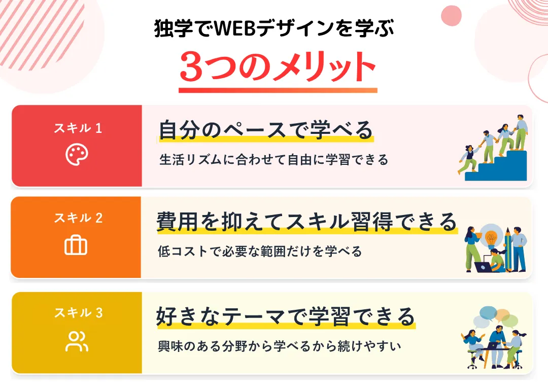 独学でWEBデザインを学ぶメリットとは？
