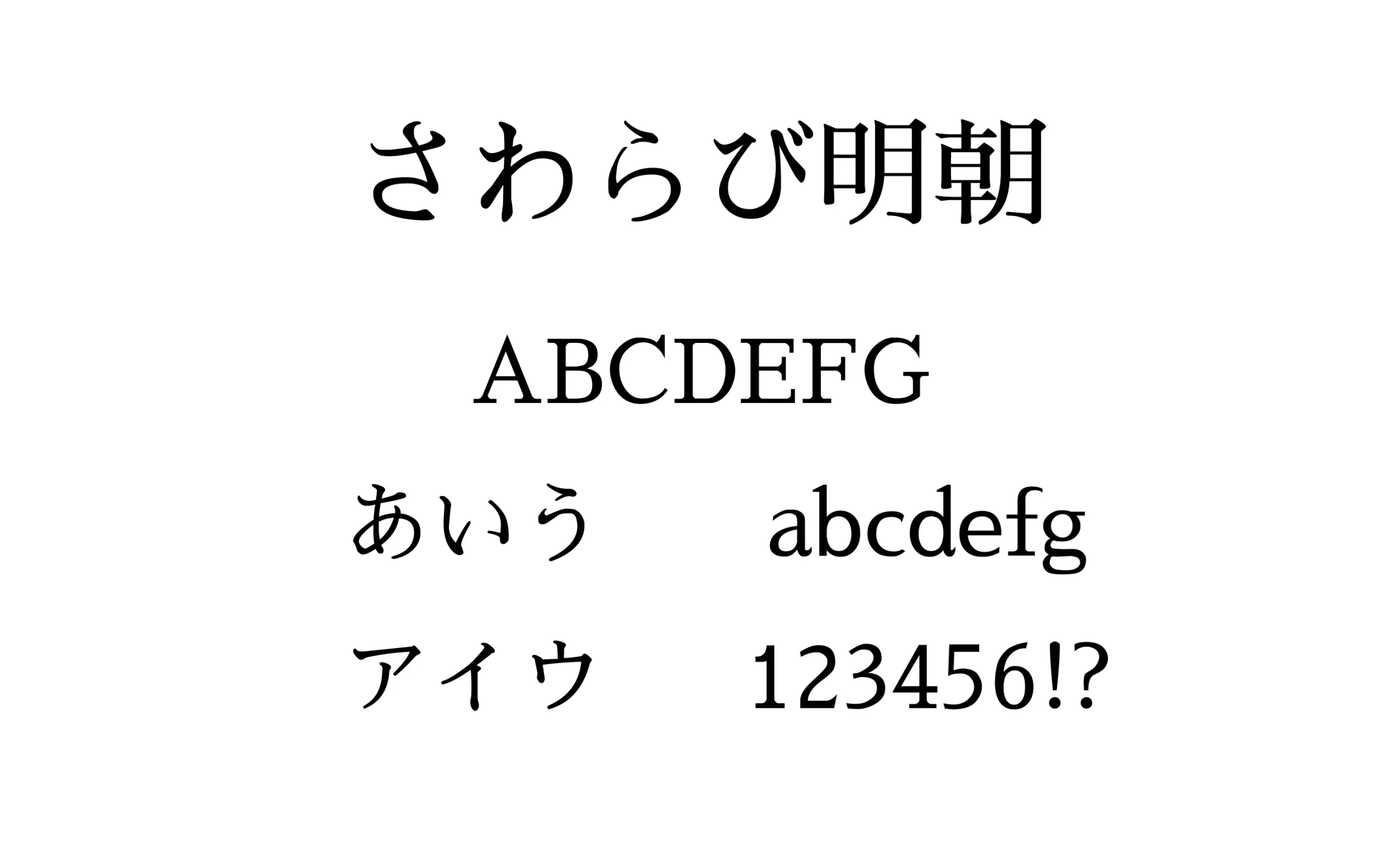 さわらび明朝