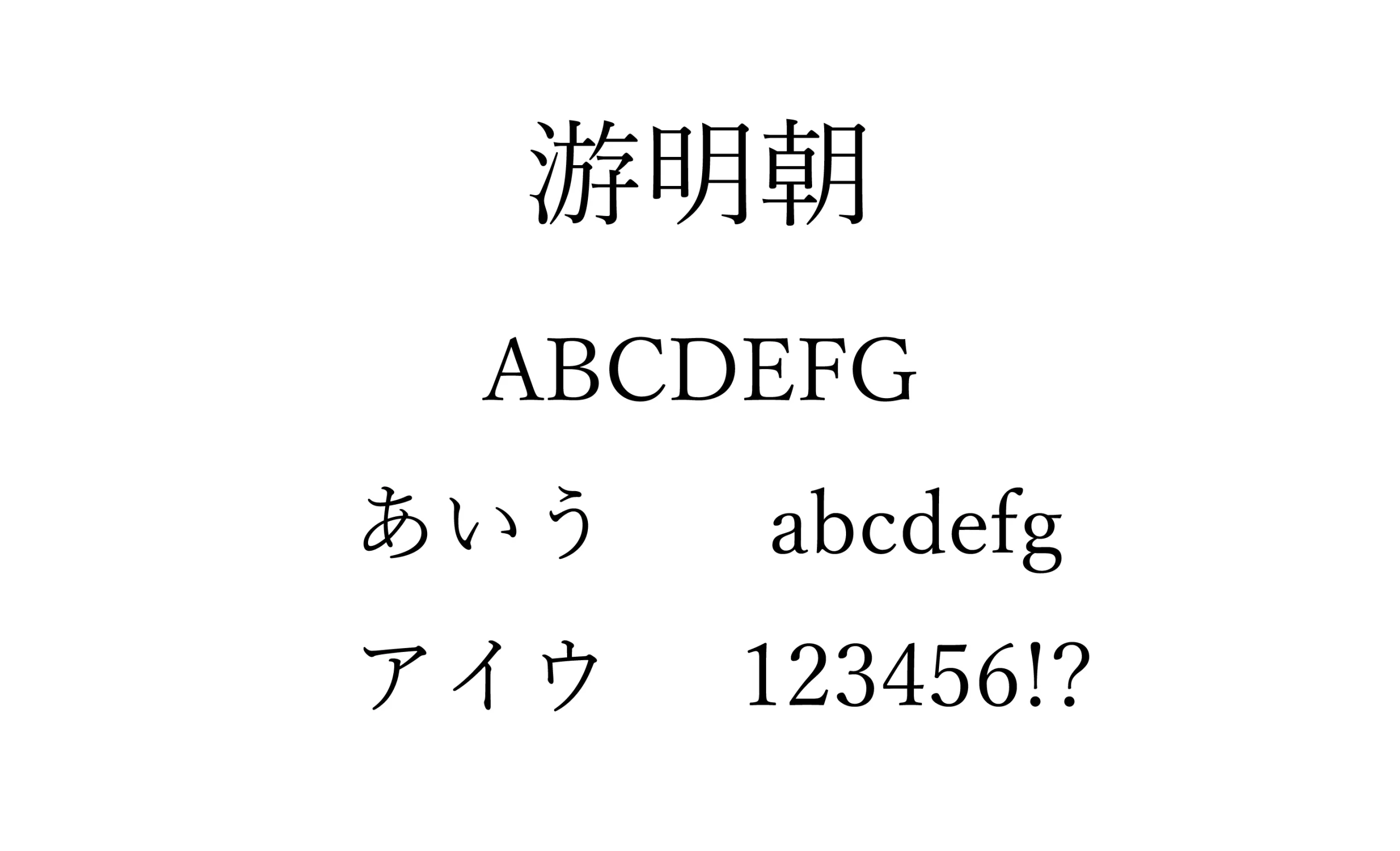 游ゴシック