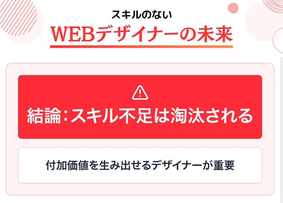 【結論】スキルのないWEBデザイナーの仕事はなくなる