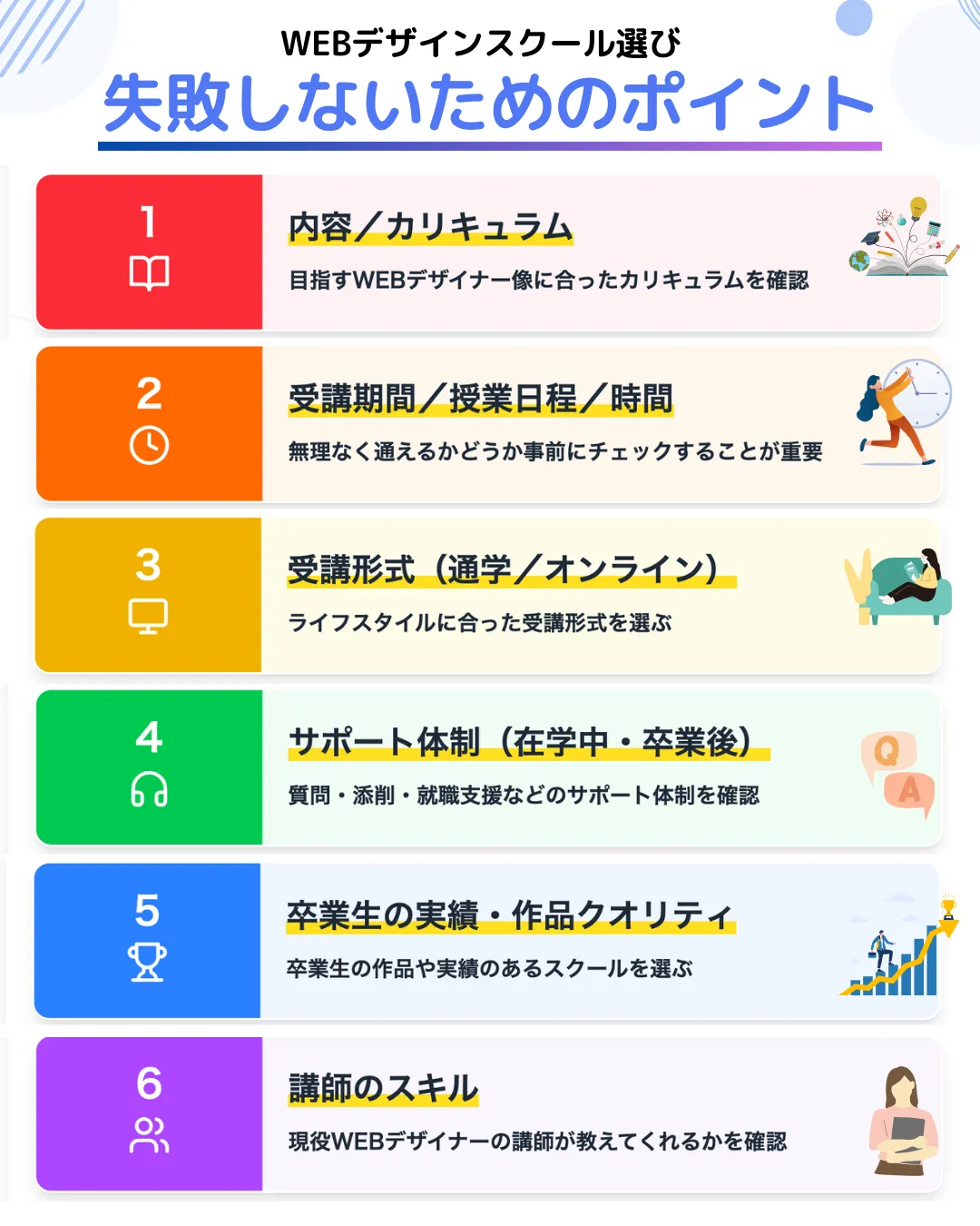 仙台で学べるWEBデザインスクールを選ぶときのポイント
