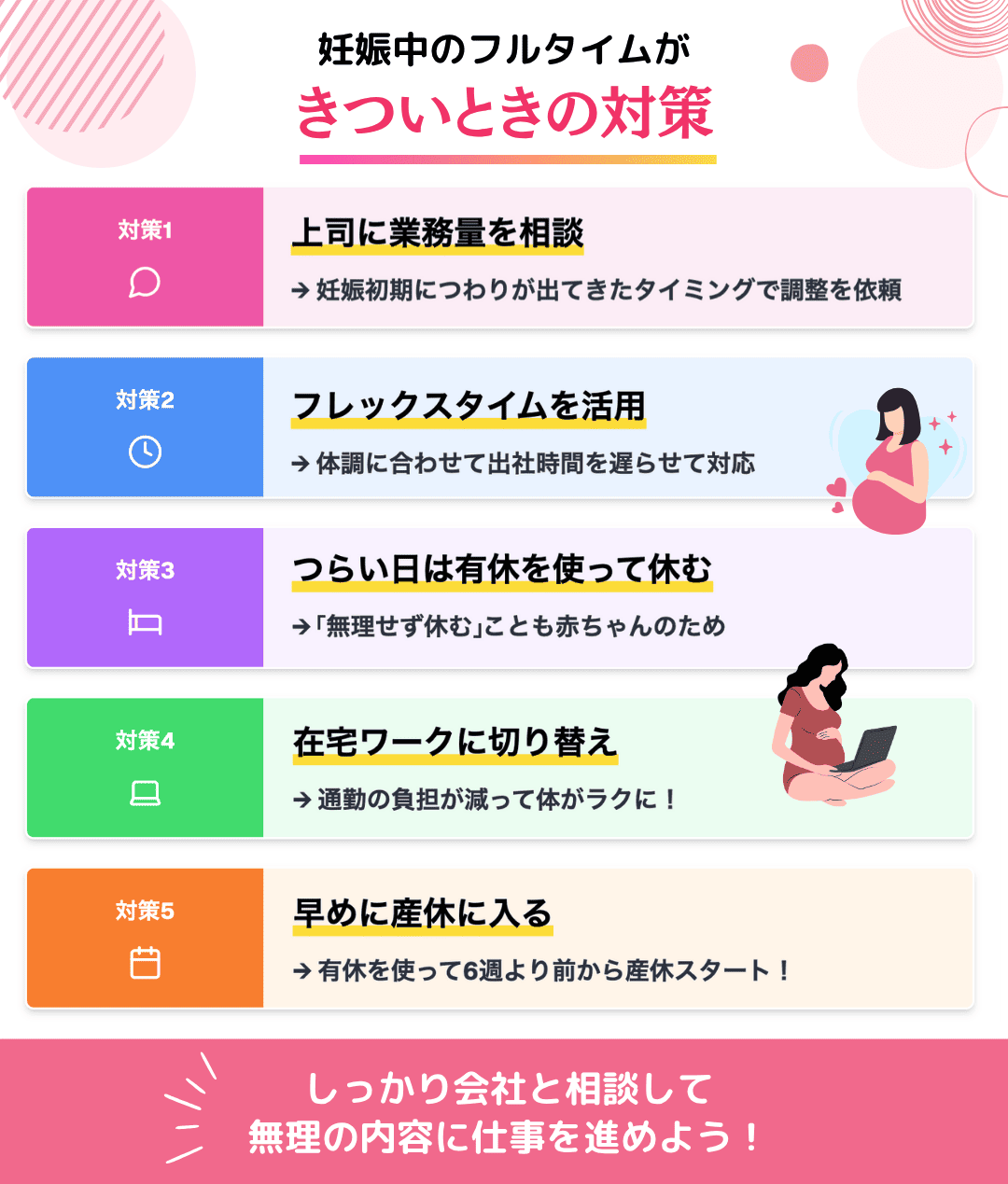 妊娠中のフルタイムがきついときに私がした5つのこと