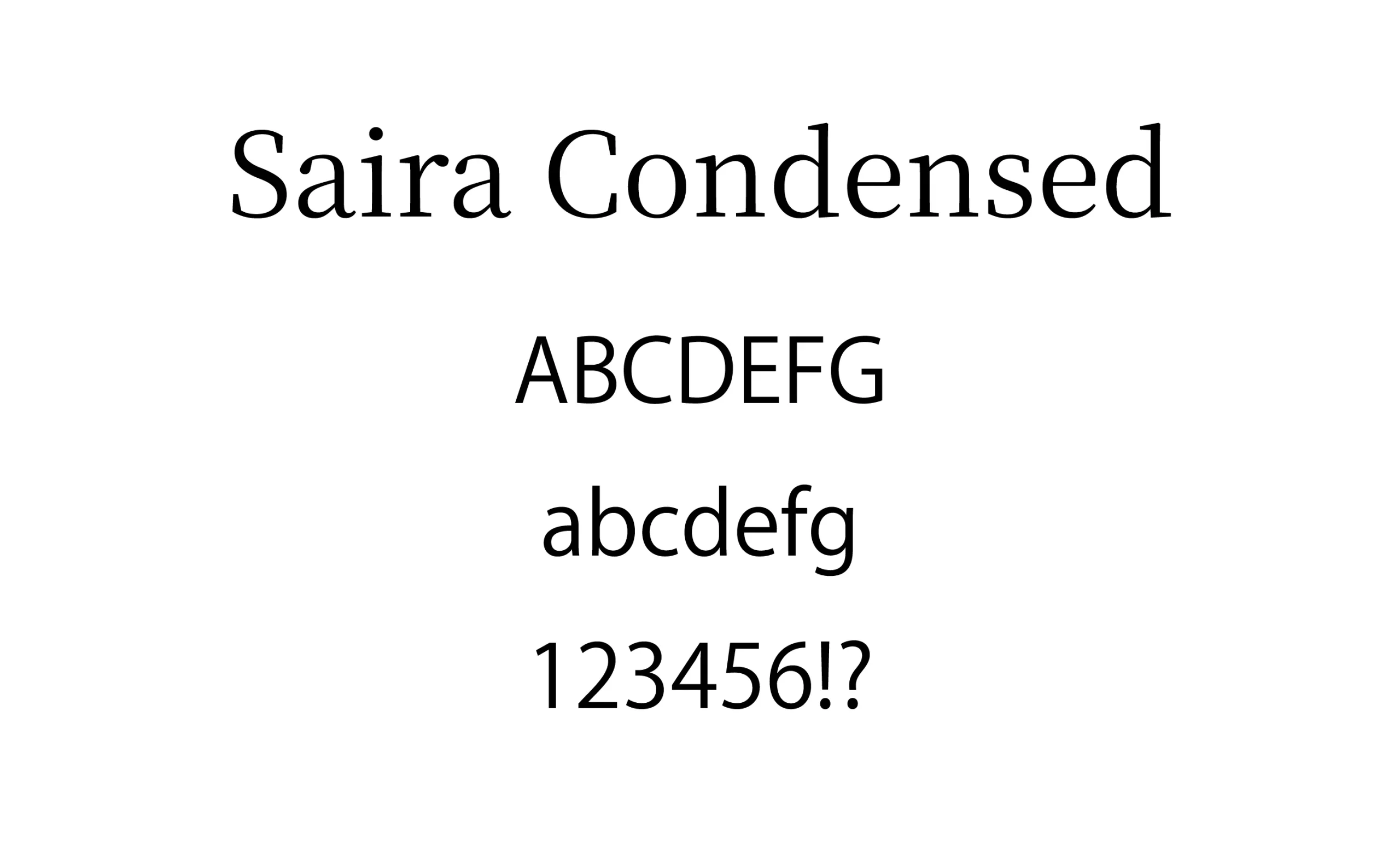 Saira Condensed