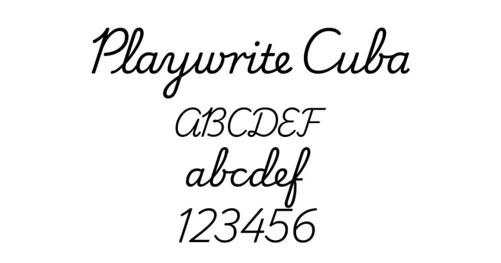 Playwrite Cuba