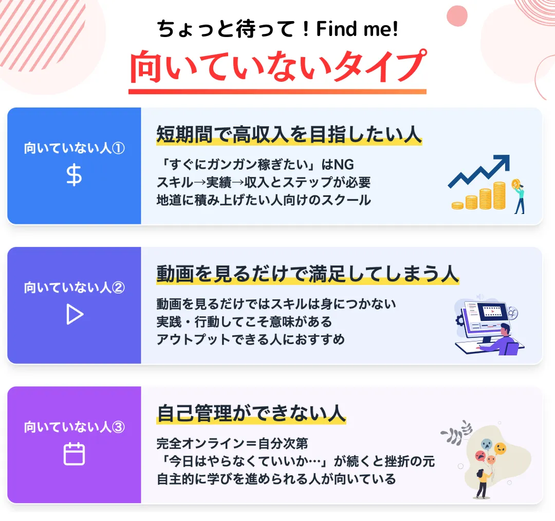 Find me!が向いていない人の特徴