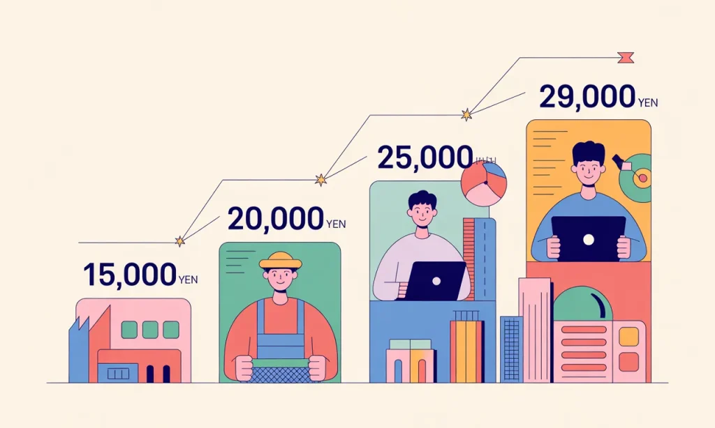 給料は20〜25万円、多い時は+4万円「感動しました」