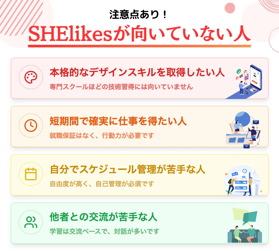 SHElikesが向いてない人の特徴