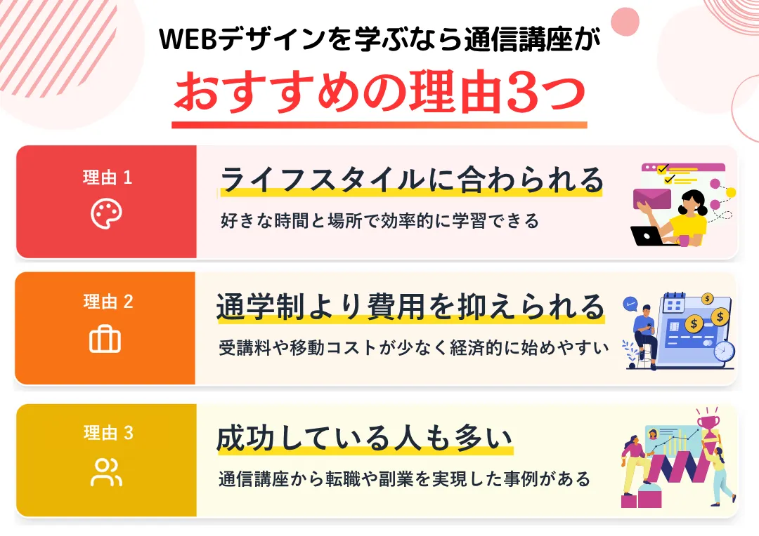 WEBデザインを学ぶならオンラインの通信講座がおすすめ!その理由は?