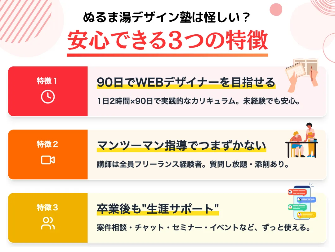 ぬるま湯デザイン塾は怪しい?特徴を徹底解説