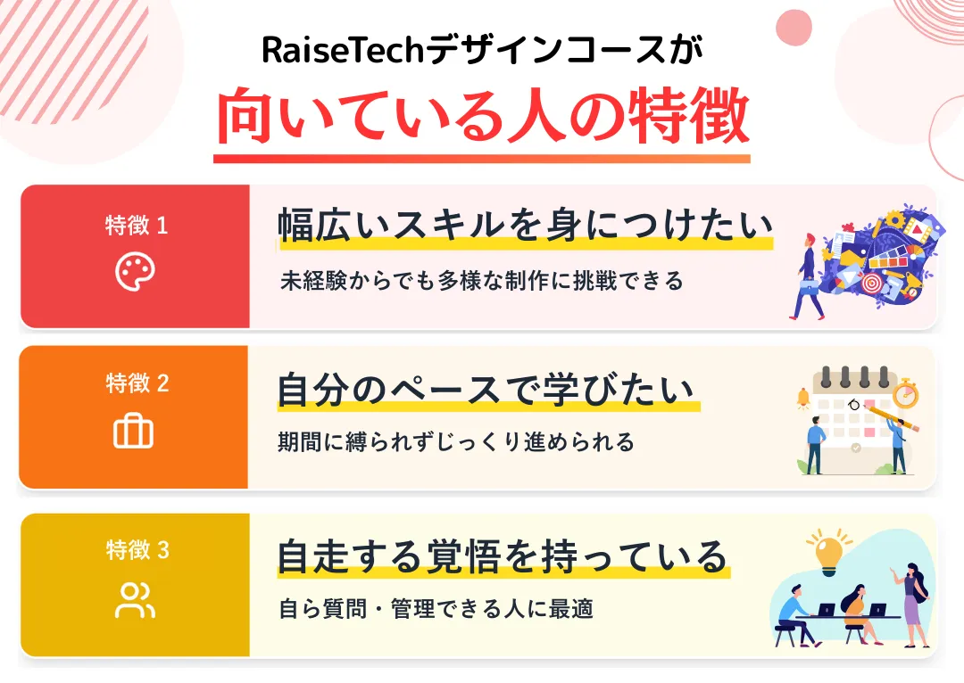 RaiseTechデザインコースが向いている人
