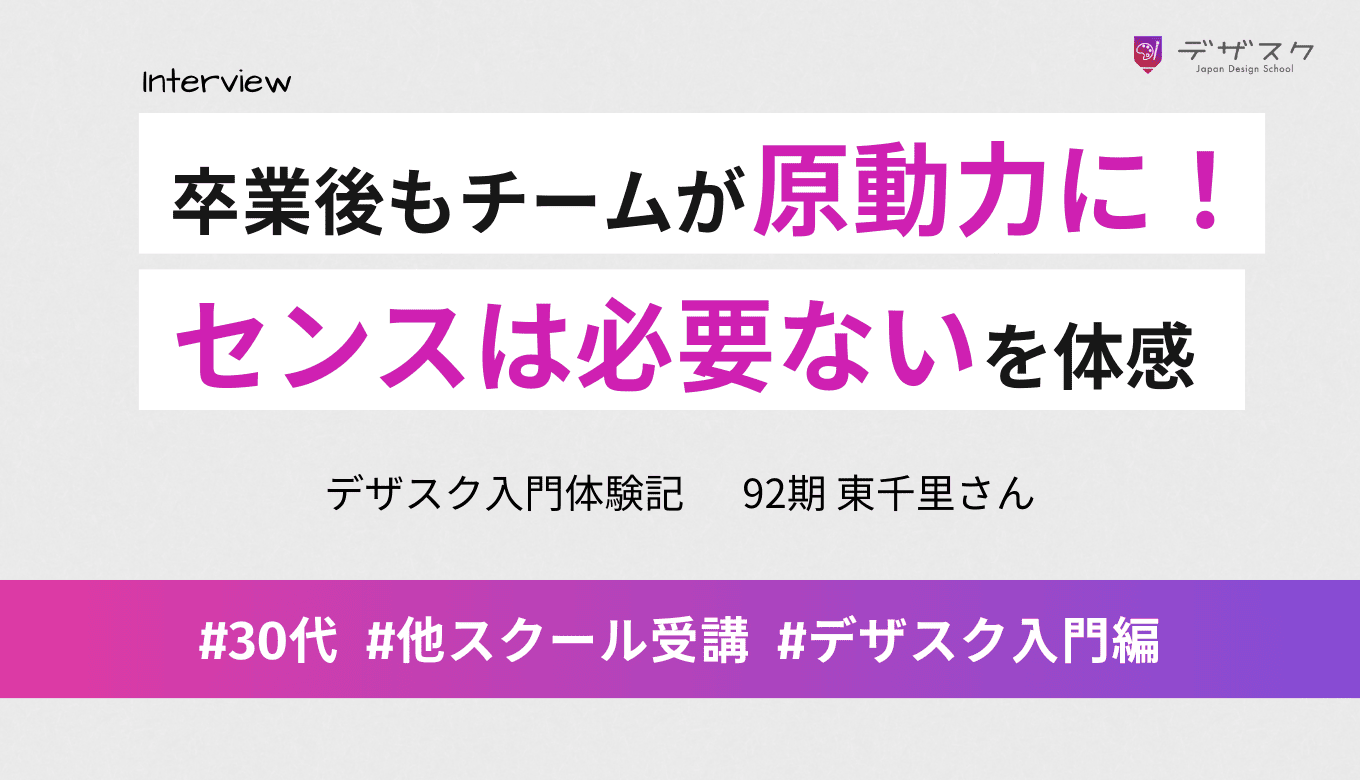 卒業後もチームの繋がりが原動力に！「デザインにセンスは必要ない」を体感