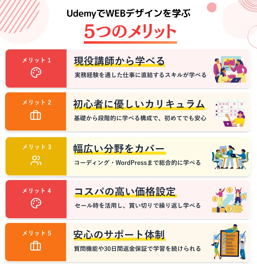UdemyでWEBデザインを学ぶメリットとは？